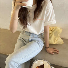 Camiseta extragrande de moda japonesa con estampado de melocotón