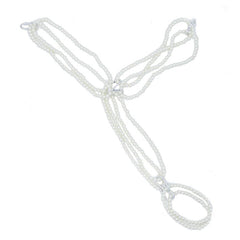 Cinturón con correas estéticas vintage con cadena de perlas