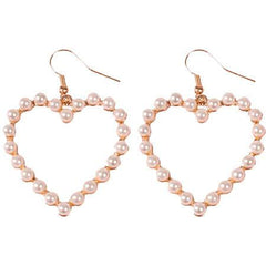 Pearl Hearts Minimal Earrings