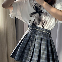 Cinturón de cadena vintage con mariposas perladas