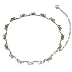 Cinturón de cadena vintage con mariposas perladas