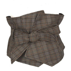 Karierter eleganter Taillengürtel im College-Stil für Damen