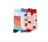 Plaid Print Formulas Of Drawings Pattern Socks