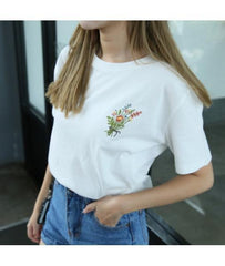 Plant Flowers Embroidery Patch Tshirt