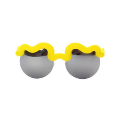 Gafas de sol redondas tropicales con montura de plástico y ondas