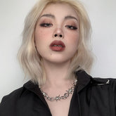 Pulsera, collar y cadena para pantalones con pinchos metálicos punk