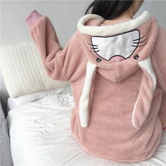 Rabbit Ears Plush Warm Soft Pants Cozy Pajama