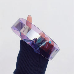 Gafas de sol con máscara reflectante futurista y estética Rave