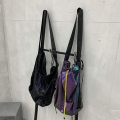 Rave Black Gasoline Purple Large Shoulder Bag