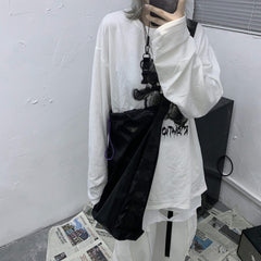 Rave Black Gasoline Purple Large Shoulder Bag