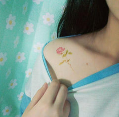 Red Roses Flowers Temporary Tattoos