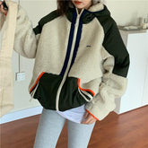 Retro Aesthetic Curly Faux Fur Oversize Hooded Jacket
