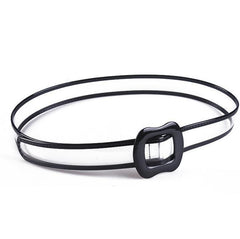 Cinturón transparente con borde colorido retro para mujer
