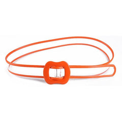 Cinturón transparente con borde colorido retro para mujer