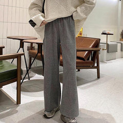Retro Corduroy Oversize Elastic Waist Flared Pants