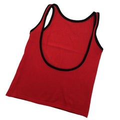 Retro Slim Knit Summer Colorful Open Back Sleeveless Top