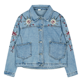 Roses Cute Embroidery Denim Jacket