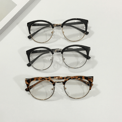 Round Cat Clear Transparent Shades Glasses