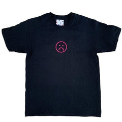 Sad Face Print Tumblr Aesthetic Black White T-Shirt