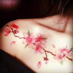 Sakura Blossom Tree Branch Temporary Tattoo