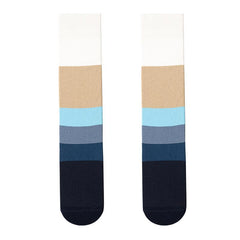 Sale Art Hoe Geometric Patterns Cotton High Socks