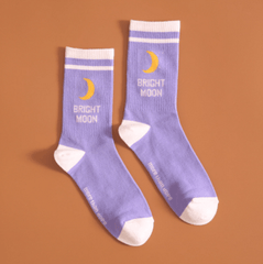 Sale Bright Moon Sugar Purple High Ankle Socks