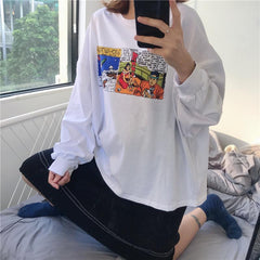 Sale Comic Book Page Oversize Long Sleeve Shirt