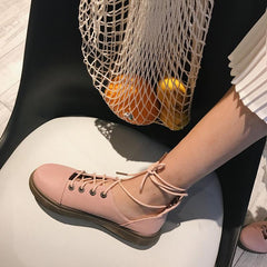 Venta de lindas botas Lolita con cordones y cortes