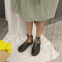 Venta de lindas botas Lolita con cordones y cortes