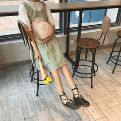 Venta de lindas botas Lolita con cordones y cortes