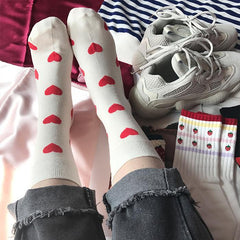 Sale Cute Strawberry Heart Socks
