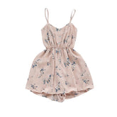 Sale Flower Pattern Summer Light Thin Straps Romper Dress