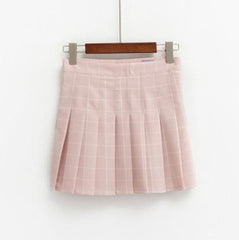 Falda corta plisada escolar en oferta