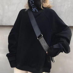 Sale High Collar Fake Two Pieces Knit Oversized Sweater