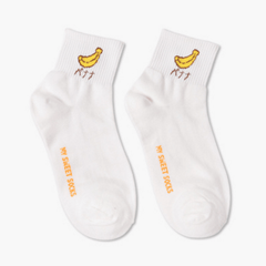 Sale Kawaii Fruits Flat Knit White Socks