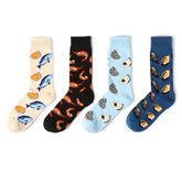 Sale Sea Food Flat Knit Hype Style Cotton Ankle Socks