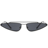 Sci-Fi Trendy Thin Shades Metallic Frame Sunglasses