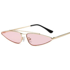 Gafas de sol con montura metálica fina y estilo ciencia ficción