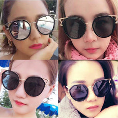 Gafas de sol con esquinas metálicas afiladas y tonos negros