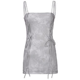 Shiny Aesthetic Girl Strap Sexy Mini Dress