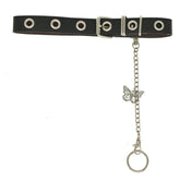 Silver Butterfly Chain Egirl Aesthetic Black Waist Belt