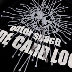 Collar de hilo fino con auriculares de plata