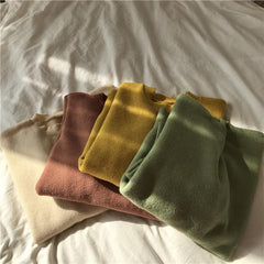 Suéter de punto extragrande, suave y acogedor en colores sólidos