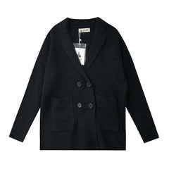 Cárdigan de punto suave con doble botonadura