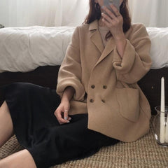 Cárdigan de punto suave con doble botonadura