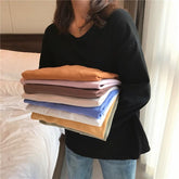 Solid Colors Aesthetic Long Sleeve Loose Shirt