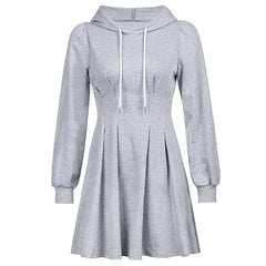 Vestido deportivo con capucha negro y gris para adolescentes