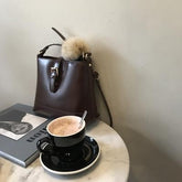 Square Crossbody Strap Flap Buckle Retro Leather Pu Bag