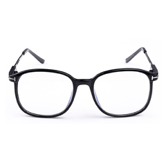 Quadratische transparente Kunststoffbrille mit klarem Rahmen