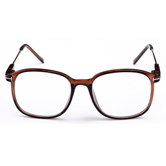 Quadratische transparente Kunststoffbrille mit klarem Rahmen